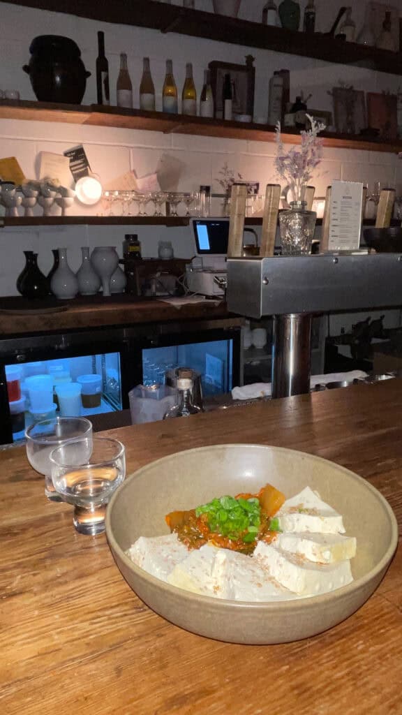 dubu kimchi at hana makgeolli in greenpoint brooklyn