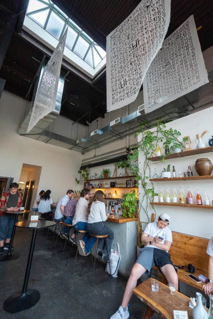 high ceilings at hana makegeolli in greenpoint bk