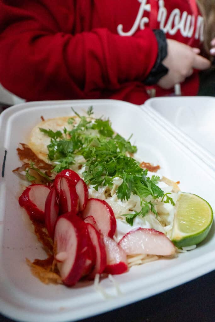 quesadilla at tallulahs taqueria near brown university
