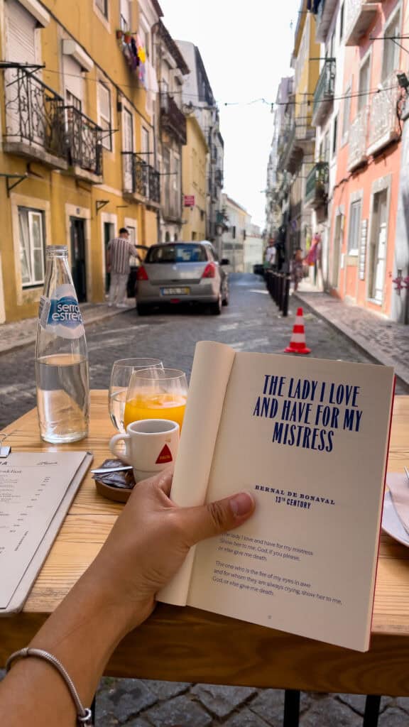 coffee and orange juice at lisbon coffee shop oficina do duque