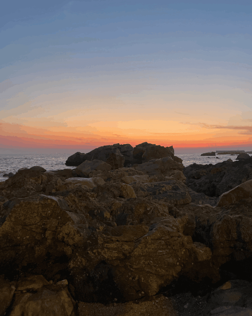 praia da luz porto portugal sunset