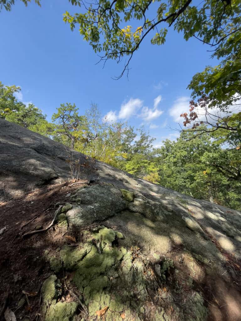 rocky portion of bear mountain loop hike